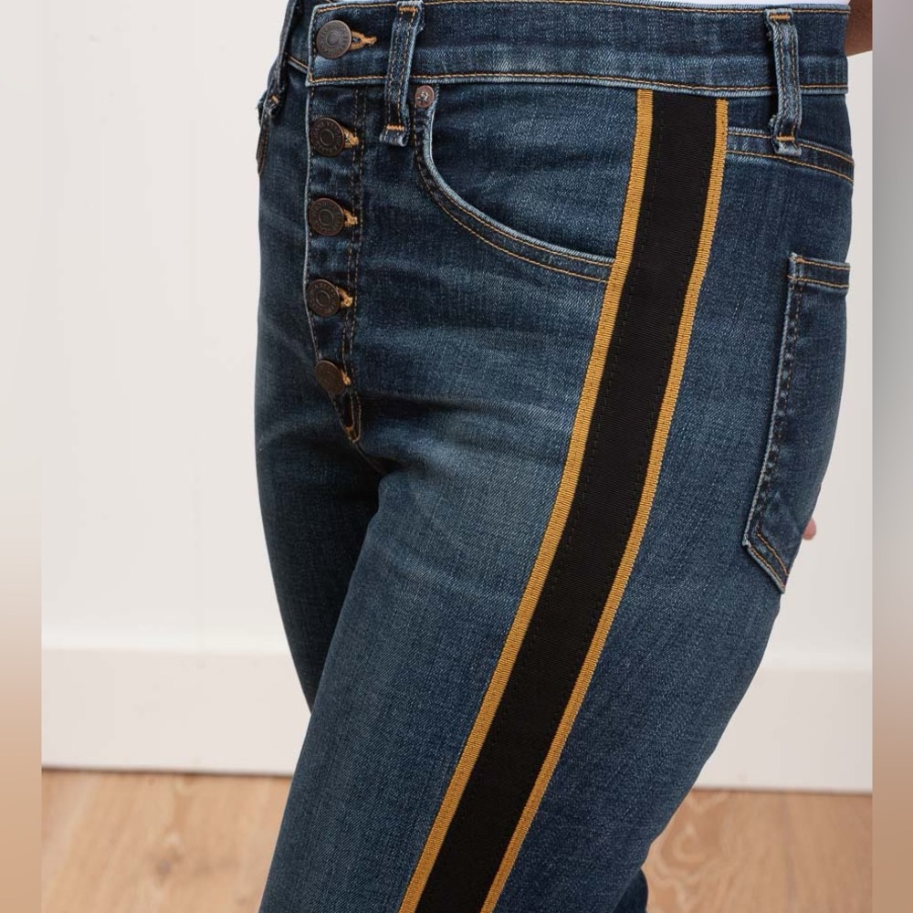 Veronica Beard Tux Stripe Jeans, Size 26